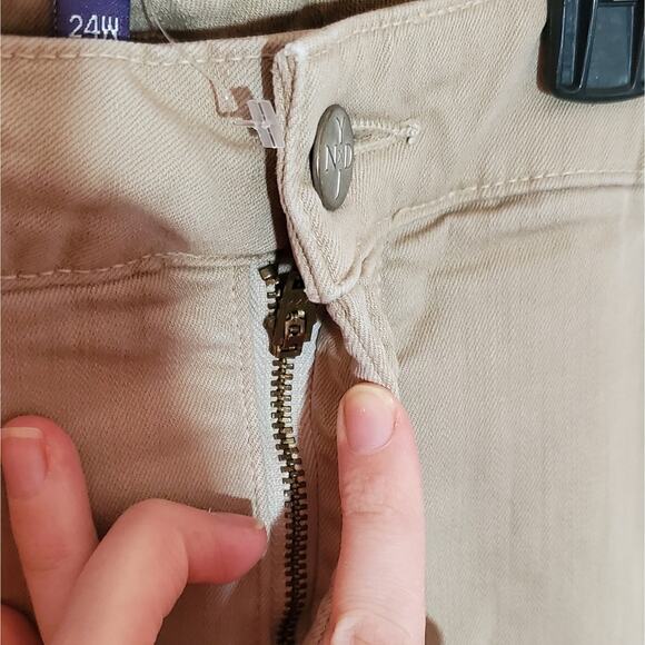 NYDJ Not Your Daughter's Jeans Tan High Rise Ankle Jeans w77h19dt3473 Plus Sz 24 - Picture 10 of 16